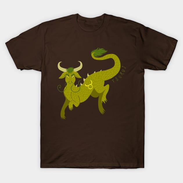 Taurus Dragon T-Shirt by LexaStrong